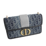 Christian Dior 30 Montaigne East-West Bag with Chain Blue